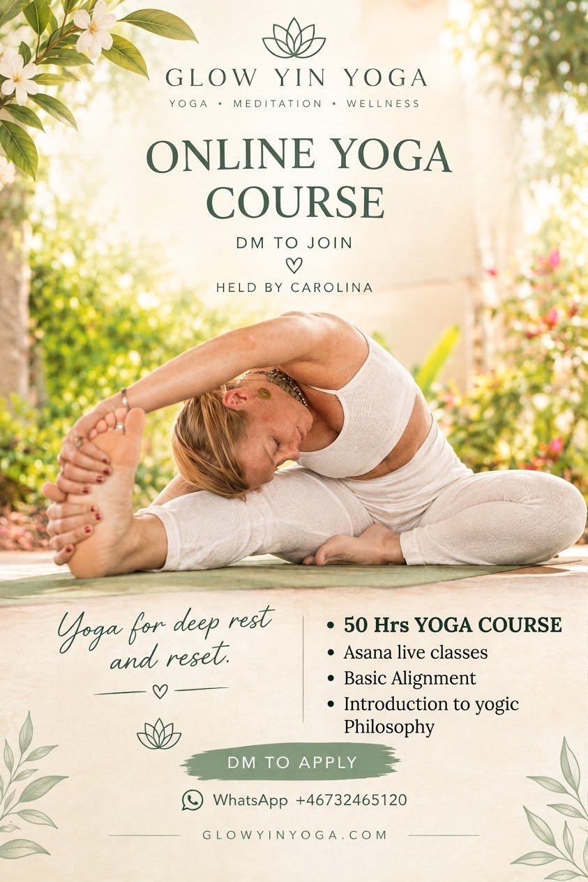 Online Yoga Course with Glow Yin Yoga – 50 hour yoga course