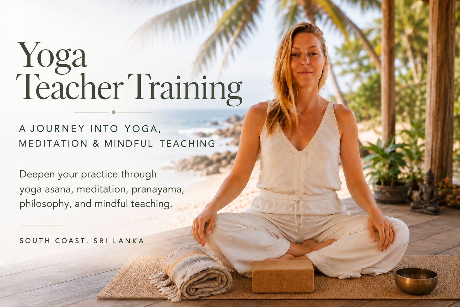 Carolina Smedberg presenting Glow Yin Yoga Teacher Training on the South Coast of Sri Lanka